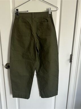 Olive Green high rise narrow leg pants